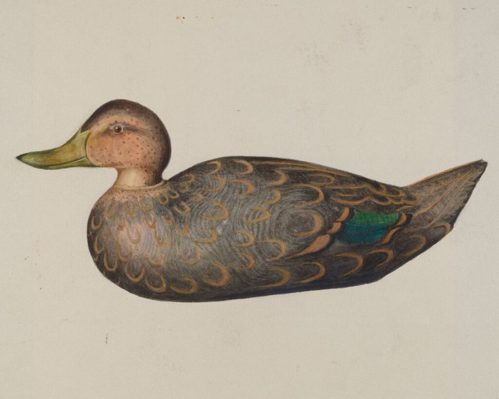 Vintage duck decoy nursery wall art