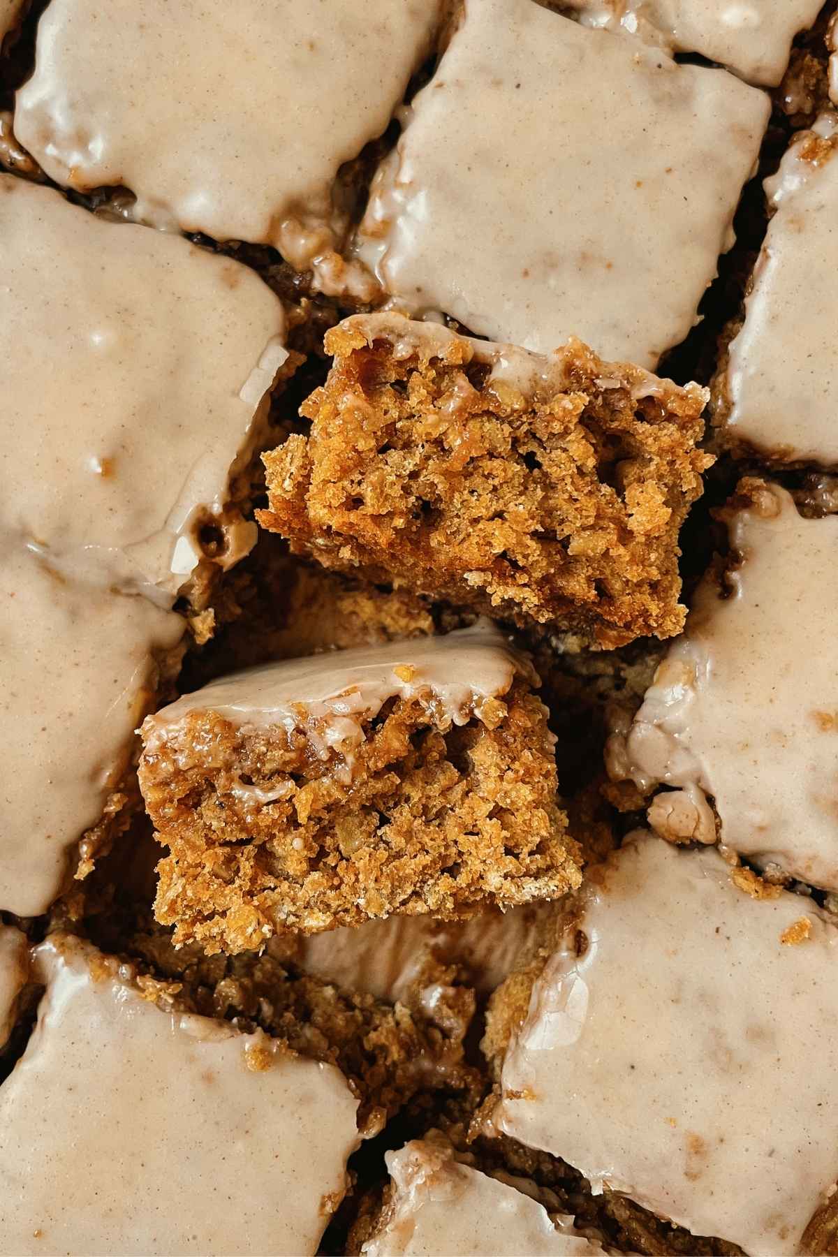Sourdough pumpkin oatmeal cookie bar squares